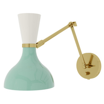 Clare One Light Wall Sconce in Modern Brass w/Mint, Lily Painted (165|MN18LY)