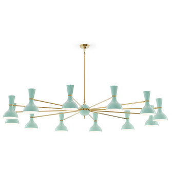 Clare 12 Light Chandelier in Modern Brass w/Mint Painted (165|MN12MN)