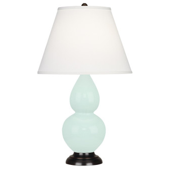 Small Double Gourd One Light Accent Lamp in Mint Glazed Ceramic w/Deep Patina Bronze (165|MN11X)