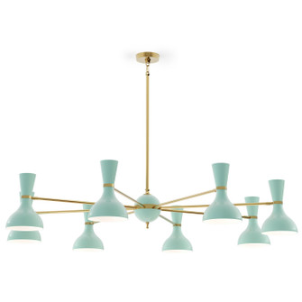 Clare Eight Light Chandelier in Modern Brass w/Mint Painted (165|MN08MN)