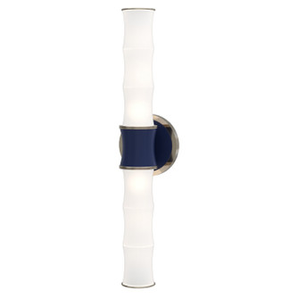 Kane Two Light Wall Sconce in Matte Midnight Blue w/Polished Nickel (165|MMB84)