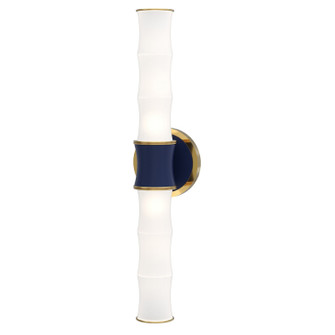 Kane Two Light Wall Sconce in Matte Midnight Blue w/Modern Brass (165|MMB83)