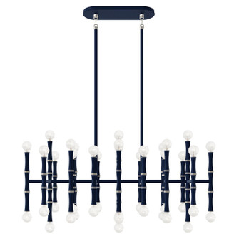 Kane 42 Light Chandelier in Matte Midnight Blue w/Polished Nickel (165|MMB78)