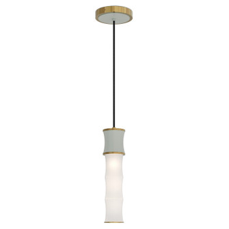 Kane One Light Pendant in Matte Celadon w/Modern Brass (165|MCL85)
