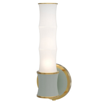 Kane One Light Wall Sconce in Matte Celadon w/Modern Brass (165|MCL68)