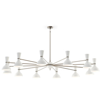 Clare 12 Light Chandelier in Polished Nickel w/Lily Painted (165|LY13LY)