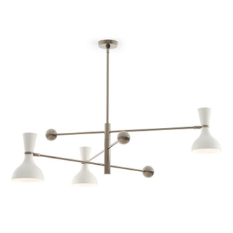 Clare Three Light Pendant in Polished Nickel w/Lily Painted (165|LY11LY)