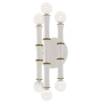 Kane Six Light Wall Sconce in Daisy w/Modern Brass (165|DY75)