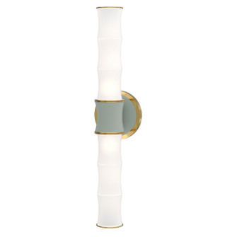 Kane Two Light Wall Sconce in Celadon w/Modern Brass (165|CL83)