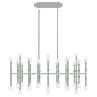 Kane 42 Light Chandelier in Celadon w/Polished Nickel (165|CL78)