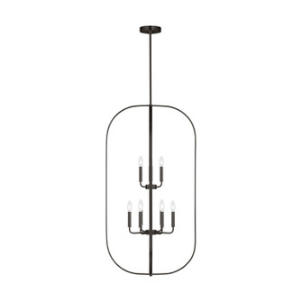 Loretto Nine Light Chandelier in Midnight Black (1|GLC1329MBK)