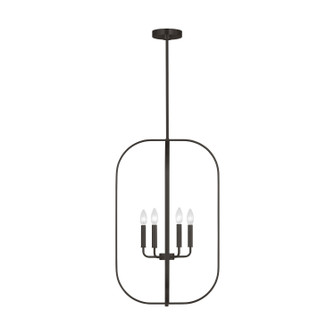 Loretto Six Light Chandelier in Midnight Black (1|GLC1316MBK)