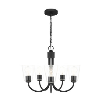 Miles Five Light Chandelier in Midnight Black (1|GLC1145MBK)