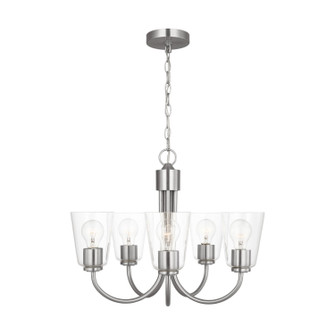 Miles Five Light Chandelier in Brushed Nickel (1|GLC1145BS)