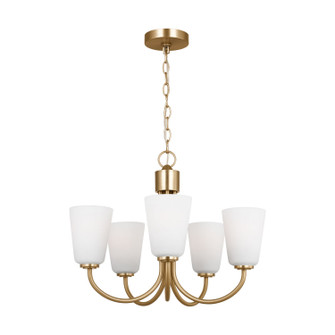 Miles Five Light Chandelier in Satin Brass (1|GLC1115SB)