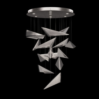 Volo LED Pendant in Silver/Clear Hammered (48|100120-44)