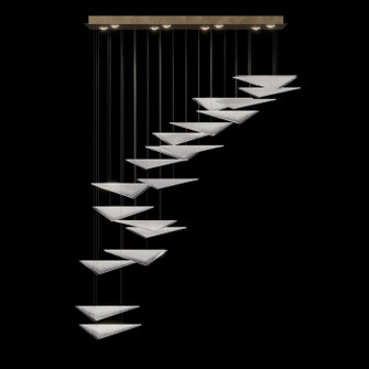 Volo LED Pendant in Soft Gold/Clear Hammered (48|100116-54)