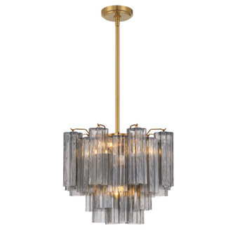 Addis Four Light Mini Chandelier in Aged Brass (60|ADD-300-AG-SM)