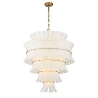 Abigail 21 Light Chandelier in Aged Brass (60|ABI-2008-AG-WH)