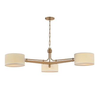 Mailo Three Light Chandelier in Patina Brass (67|F5650-PBR)