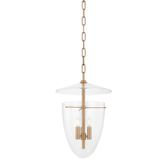 Tully Three Light Lantern in Patina Brass (67|F4414-PBR)