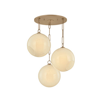 Bramble Three Light Chandelier in Patina Brass (67|F1826-PBR)
