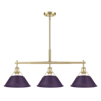 Orwell Three Light Linear Pendant in Brushed Champagne Brass (62|3306-LP BCB-EP)