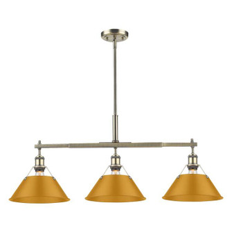 Orwell Three Light Linear Pendant in Aged Brass (62|3306-LP AB-AY)