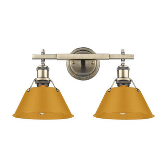 Orwell Two Light Vanity in Aged Brass (62|3306-BA2 AB-AY)