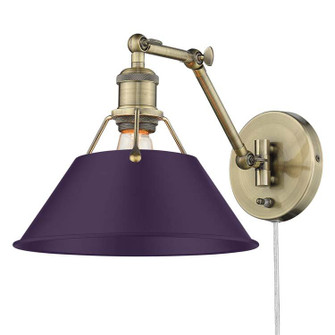 Orwell One Light Wall Sconce in Aged Brass (62|3306-A1W AB-EP)