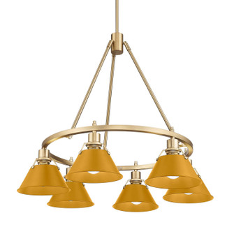 Orwell Six Light Chandelier in Brushed Champagne Brass (62|3306-6 BCB-AY)