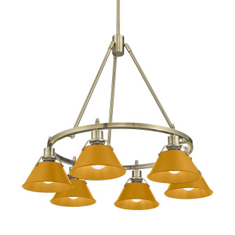 Orwell Six Light Chandelier in Aged Brass (62|3306-6 AB-AY)
