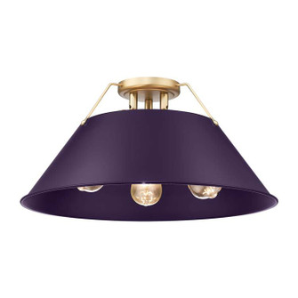 Orwell Three Light Flush Mount in Brushed Champagne Brass (62|3306-3FM BCB-EP)