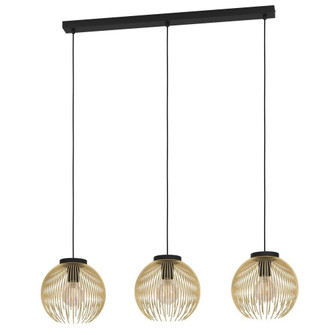 Venezuela Three Light Pendant in Black (217|900167A)