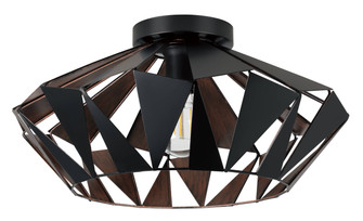 Carlton One Light Ceiling Mount in Black & Copper (217|43399A)