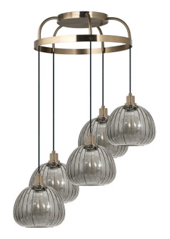 Ballelo Five Light Pendant in Brushed Gold (217|206361A)