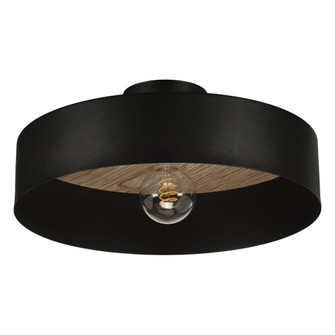 Duaia One Light Semi-Ceiling Mount in Black (217|206247A)