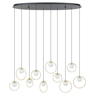 Portocolom LED Pendant in Black, Shiny Gold (217|206114A)
