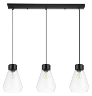 Montey Three Light Pendant in Matte Black (217|205323A)