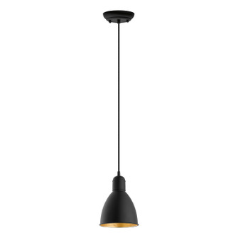 Priddy One Light Pendant in Black/Gold (217|203443A)