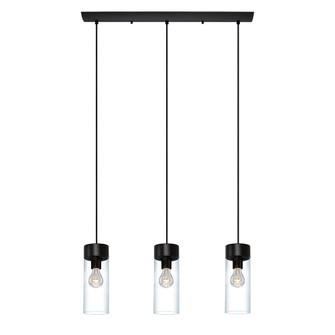 Montey Three Light Pendant in Matte Black (217|202128A)