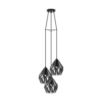 Carlton Three Light Pendant in Black (217|202042A)