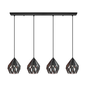 Carlton Four Light Pendant in Black (217|202038A)