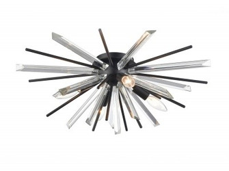 Palisades Ave. Four Light Flush Sconce in Black (192|HF8205-BK)