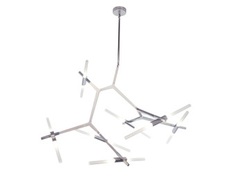 San Vicente Blvd. LED Chandelier in Matte Chrome (192|HF8060-14-CH)