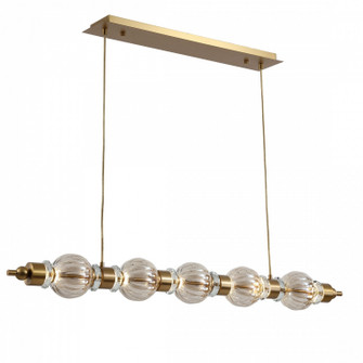 Avra LED Linear Pendant in Aged Brass (192|HF7955-AB)