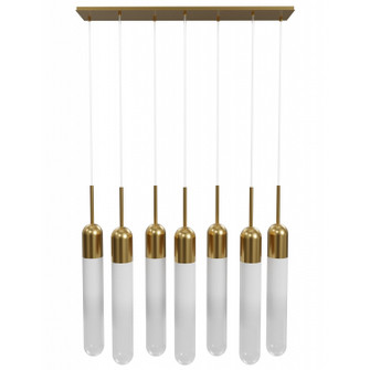 Tribeca Seven Light Pendant in Aged Brass (192|HF7407-AB)