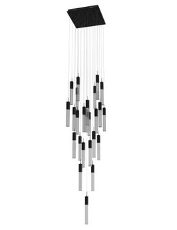 The Original Glacier LED Pendant in Black (192|HF1904-25-GL-BK-SNW)