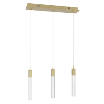 The Original Glacier LED Pendant in Brushed Brass (192|HF1900-3-GL-BB-SNW)