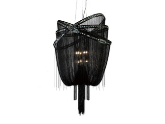 Wilshire Blvd. Nine Light Chandelier in Black Chrome / Smoke Crystal (192|HF1610-BLK)